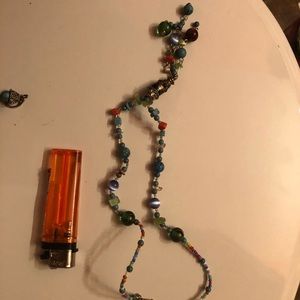 Red coral and turquoise necklace